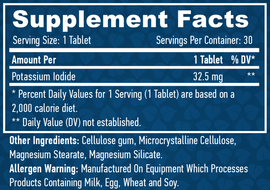 Potassium Iodide 32.5 мг – 30 таб